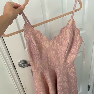 Size medium light pink overlay lace dress